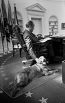 President Ford with Golden Retriever, Liberty